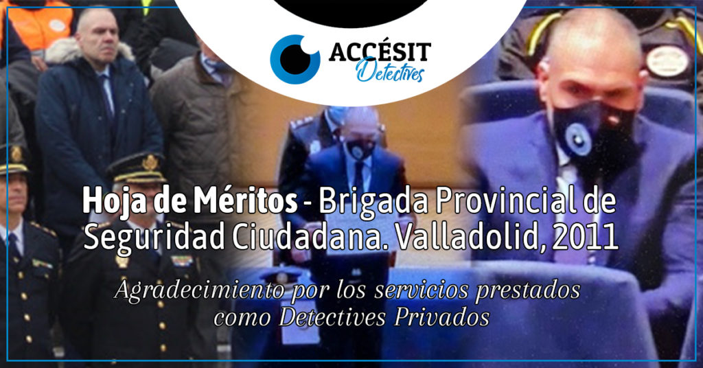 Hoja de Méritos Brigada Provincial de Seguridad Ciudadana Valladolid
